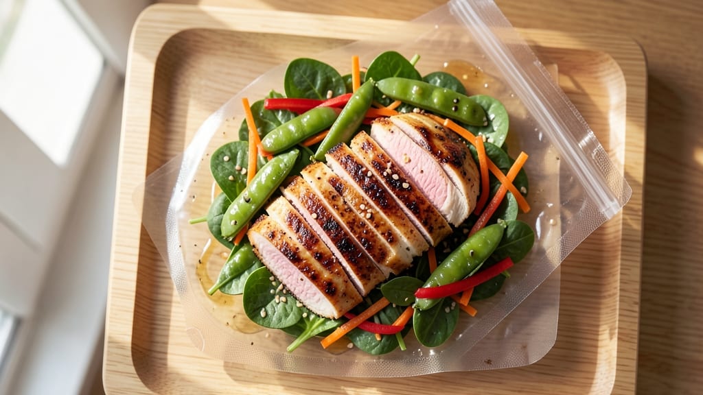 Bamboo Chicken Salad in a Pouch Recipe: Portable Protein-Packed Meal Prep