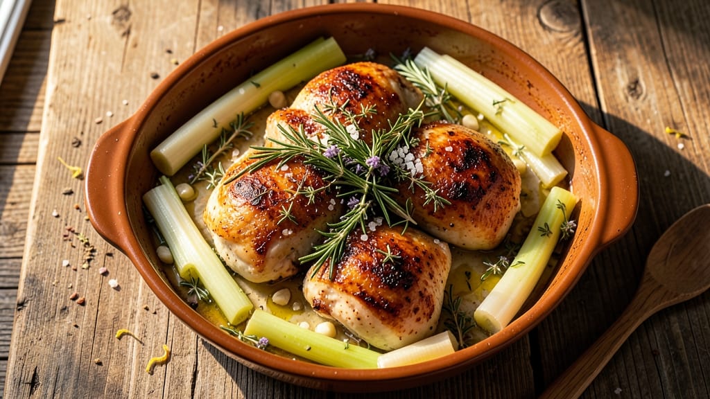 Baked Chicken and Celery Recipe: Herb-Infused One-Pan Roast