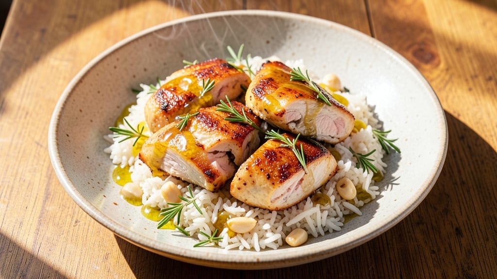 Baked Lemon Chicken and Rice Recipe: Zesty One-Dish Harmony in 45 Minutes