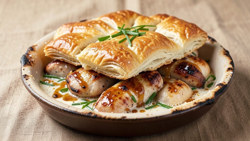 Baked Chicken Pie Recipe: Flaky Crust Envelops Juicy Chicken and Creamy Filling