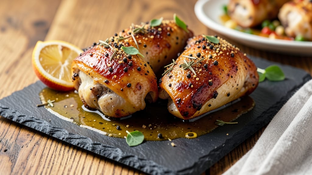 Baked Lemon Pepper Chicken Thighs Recipe: Juicy Crispy Skin and Zesty Bite Every Time