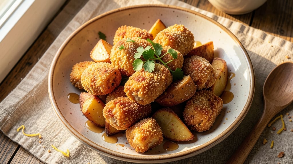 Air Fryer Chicken Nugget Recipe with Potato: Crispy Bites and Golden Fries in 20 Minutes