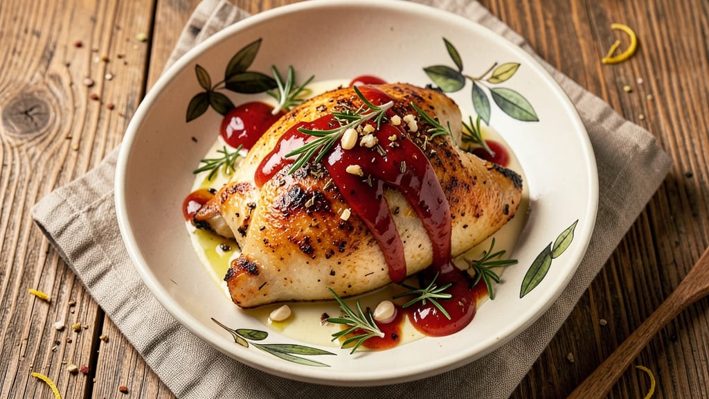 Baked Chicken With Italian Salad Dressing Recipe: Herb-Infused Roast With Tangy Pan Sauce