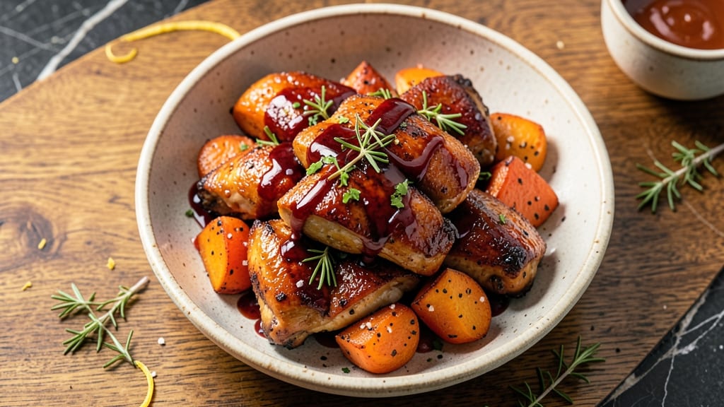 Balsamic Chicken and Sweet Potatoes Recipe: Glazed Sweetness Meets Savory Crisp