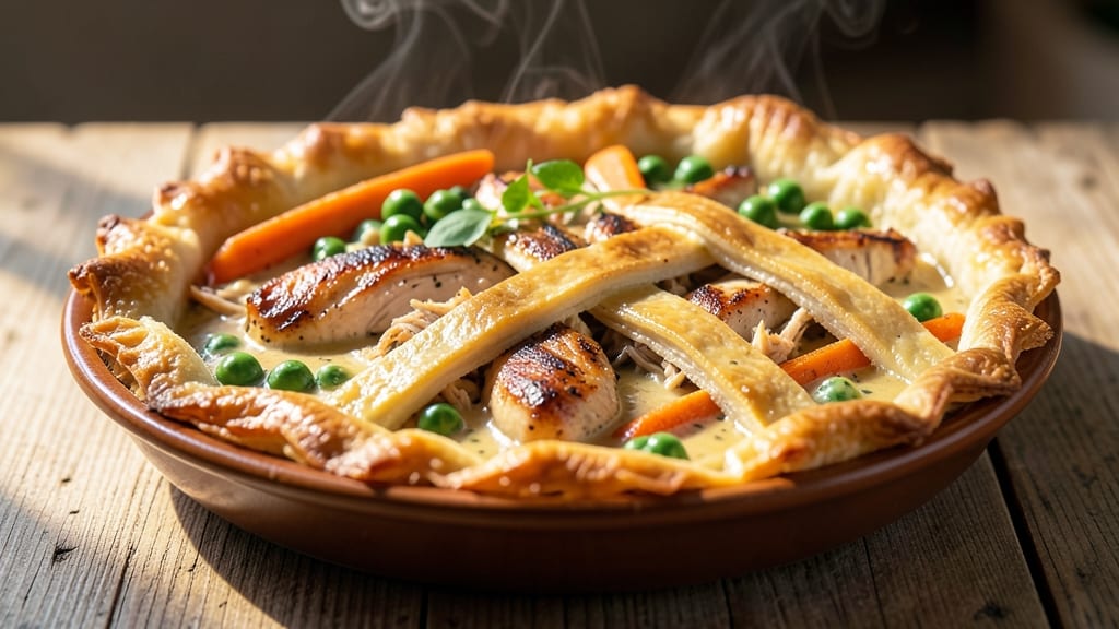 Barefoot Neighbor Chicken Pot Pie Recipe: Golden Crust Envelops Homestyle Filling