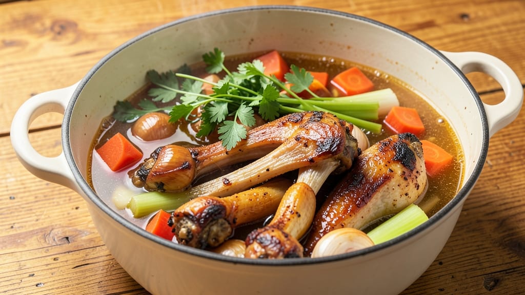 Alton Brown's Chicken Stock Recipe: Slow-Simmered Depth From Pantry Staples