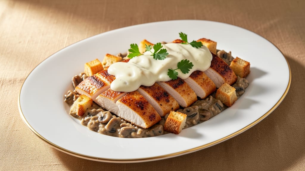 Campbell's Chicken Divan Recipe: Crispy Croutons and Creamy Mushroom Magic