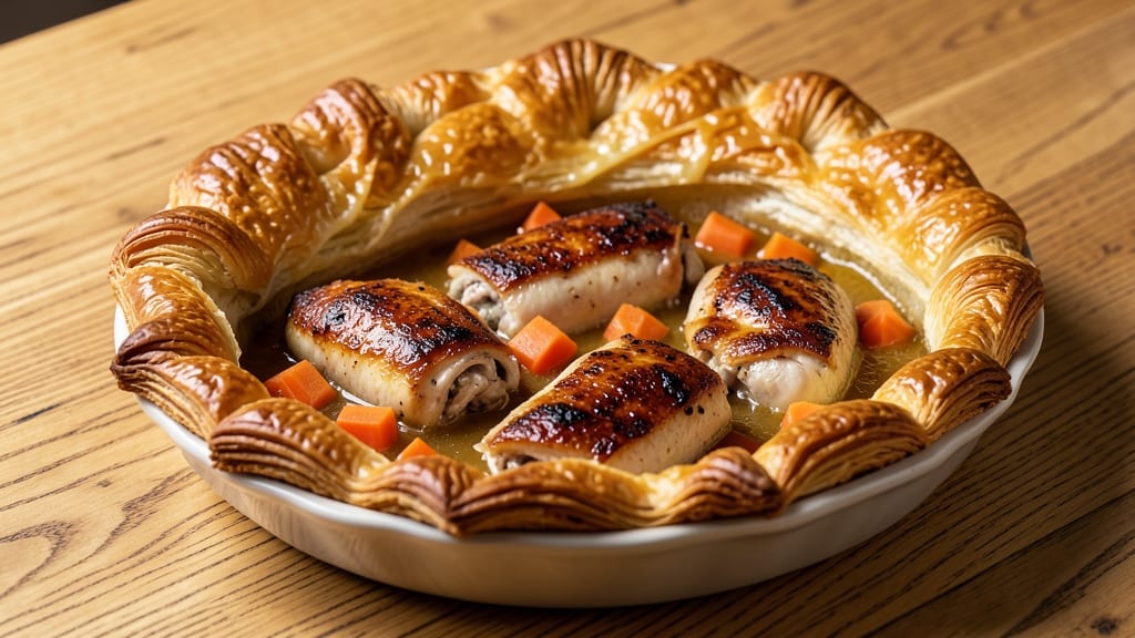 Aussie Chicken Pie Recipe: Golden Crust, Flaky Layers, and Comfort in Every Bite