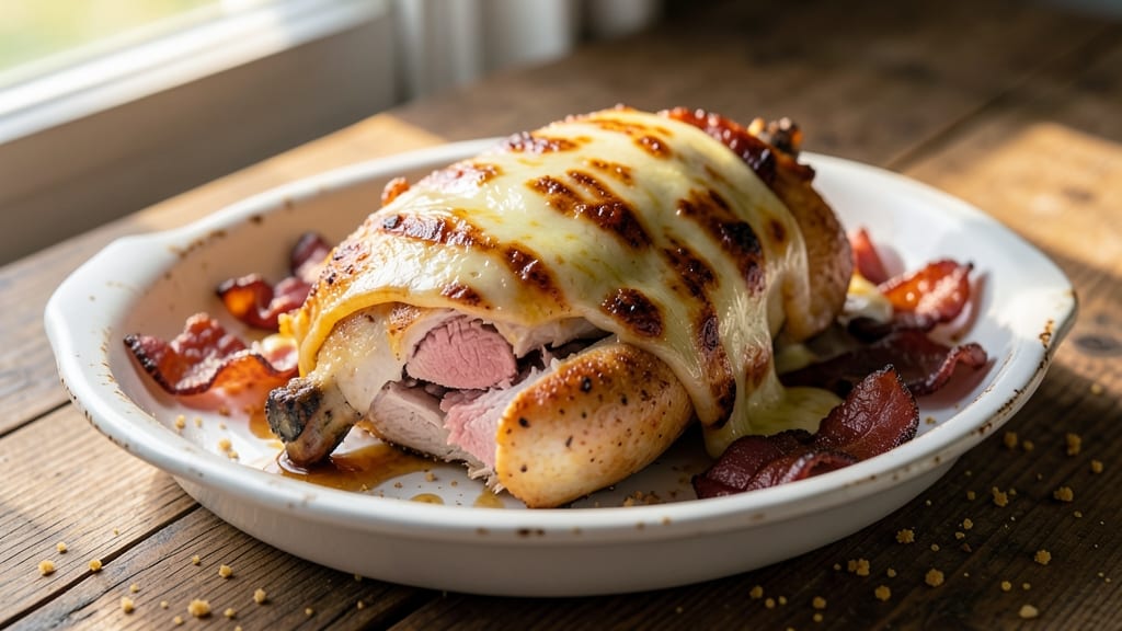 Baked Chicken With Bacon and Cheese Recipe: Crispy Top, Melty Edges, Juicy Core