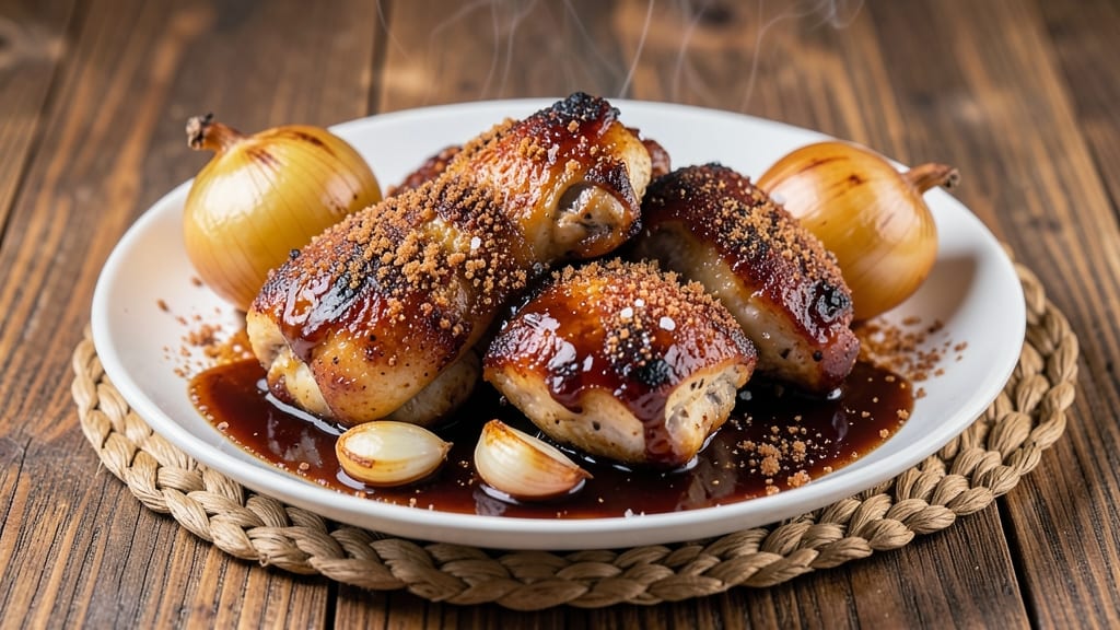 Baked Barbecue Chicken Quarters Recipe: Smoky Crispy Skin With Juicy Meat Inside